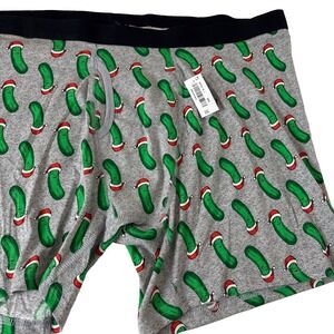 Old Navy Mens XXL Boxer-Briefs Underwear Funny Santa Pickles